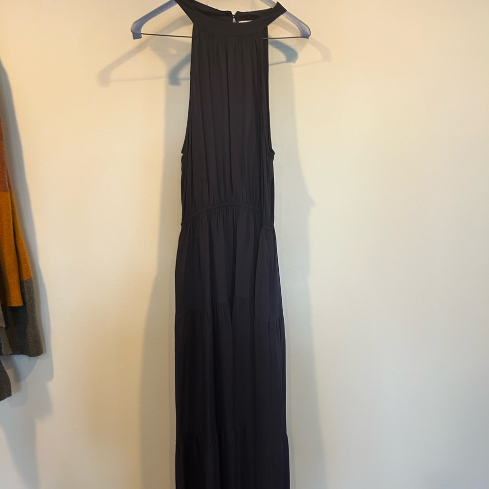 Navy Blue Halter Dress